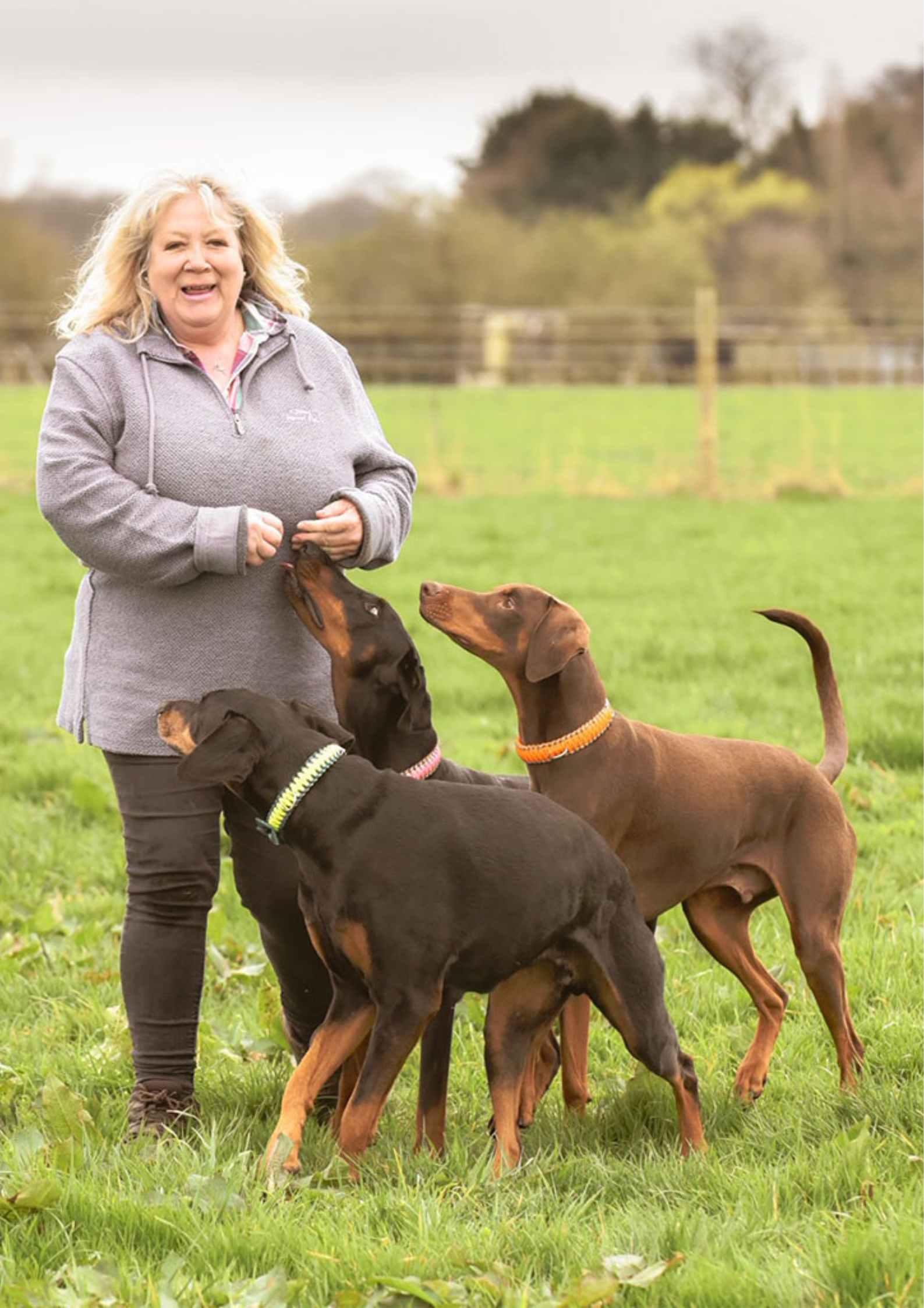Sharon and dogs Sharon and dogs